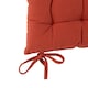 image 4 of Harbour Housewares Square Garden Chair Seat Cushions - Paprika - Pack of 6 Red
