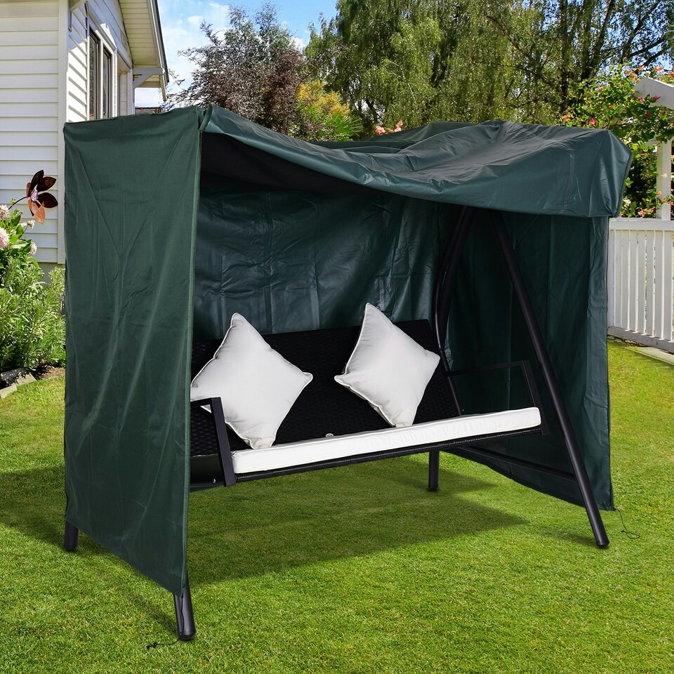 image 1 of Outsunny Garden Furniture Protector Patio Swing Chair Cover Light Grey | Grey | Light Grey