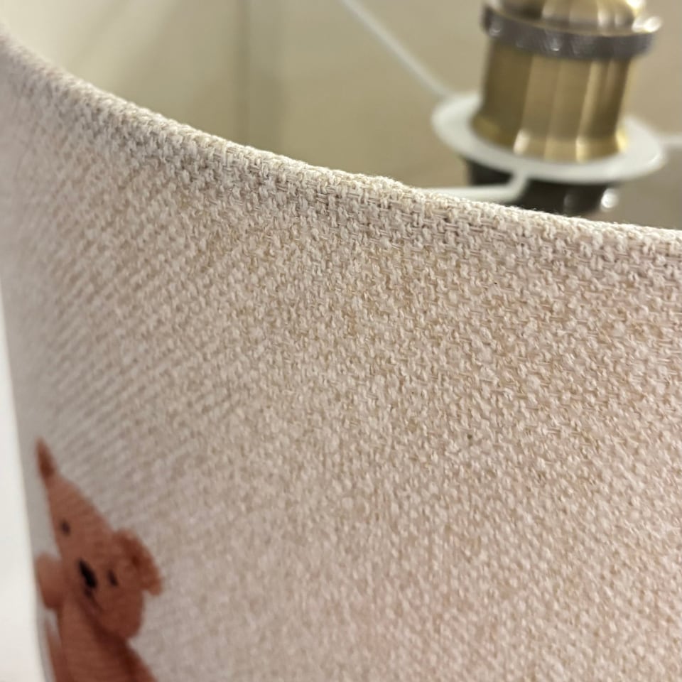 image 1 of CGC Blake 45cm Oatmeal Linen Teddy Bear Children's Lampshade
