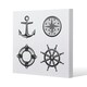 image 1 of Nautical Icons (Canvas Print) 101 x 101 x 4cm