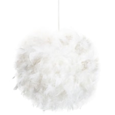 Eye-Catching and Designer Small White Feather Decorated Pendant Lighting Shade | White | White | 1