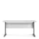 image 2 of Prima Desk 150cm in White with Height Adjustable Legs with Electric Control in Silver Grey Steel
