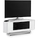 image 7 of Centurion Supports Hampshire Corner-Friendly Gloss White with Black Contrast Beam-Thru Remote Friendly Door 26"-50" Flat Screen TV Cabinet White