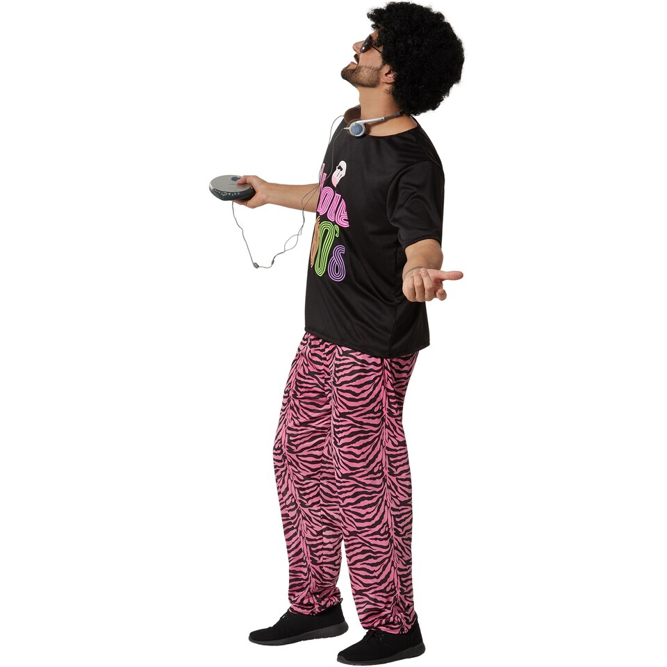 image 1 of Mens Fancy Dress Costume - Jogger I Love 80s | Multi | colourful | S | 1
