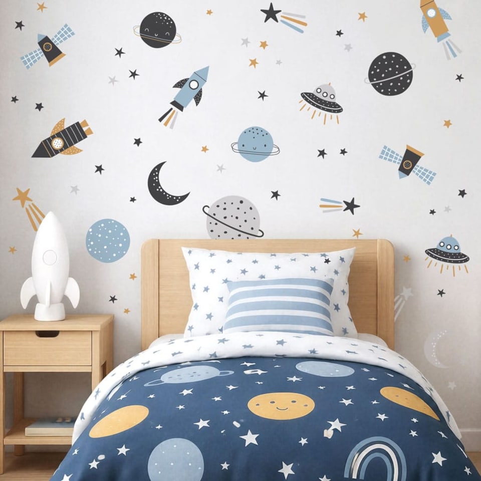 image 1 of Scandi Space Wall Stickers