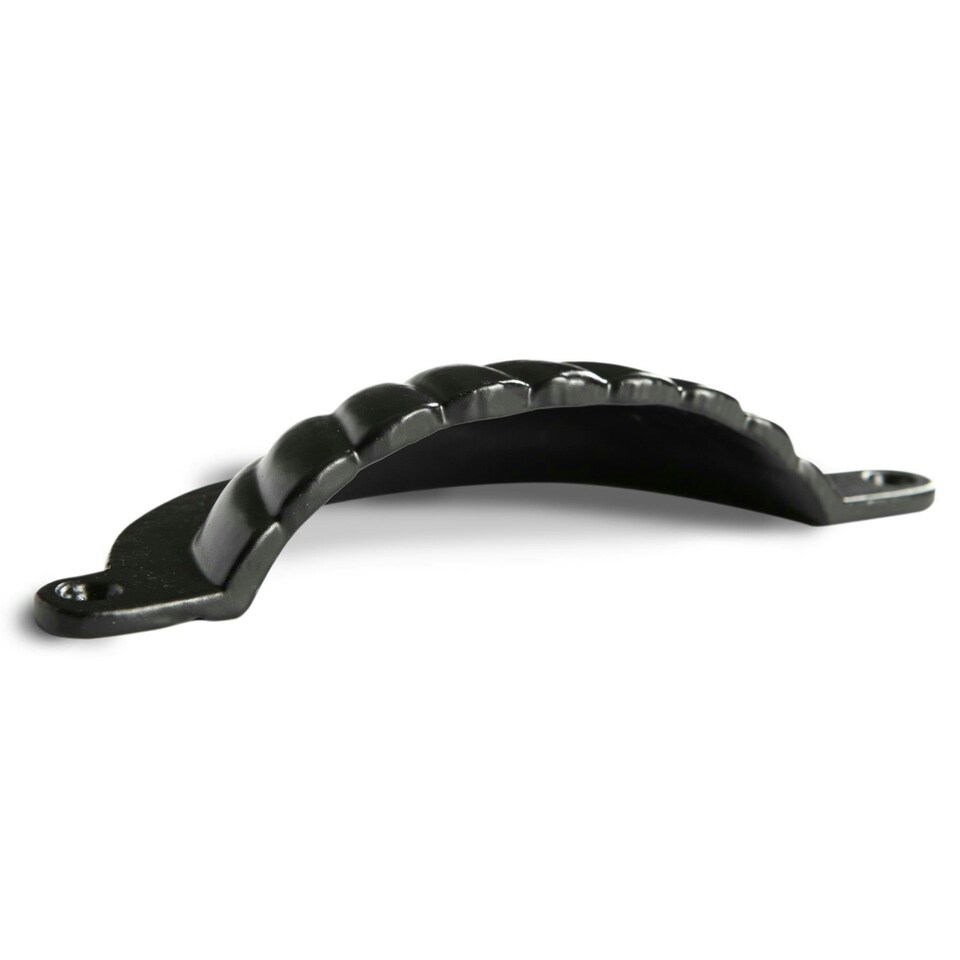 image 1 of Hammer & Tongs Fluted Cabinet Drawer Pull - W130mm x H60mm - Black Black