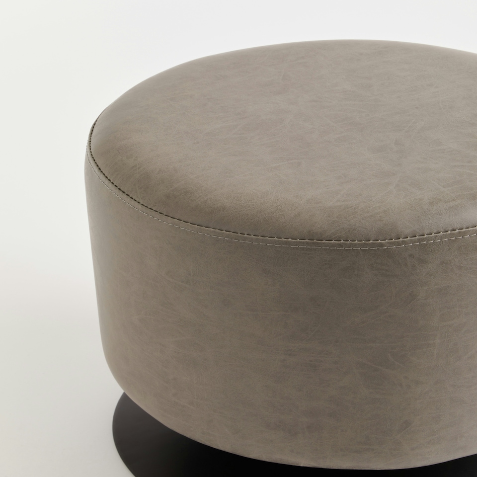 image 1 of Interiors by Premier Comfortable Ash Sylinder Stool, Sleek Modern Design Livingroom Stool, Sturdy And Durable Bedroom Stool