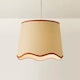 image 4 of ValueLights Dutton Natural Rust Trim Scallop Large Ceiling Lamp Shade | Orange