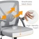 image 5 of Yaheetech  Mesh Office Chair with 90° Flip-up Armrests | Grey | Full Grey