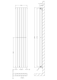 image 8 of Lucia Square Vertical Double Panel Radiator, 1800mm x 354mm Anthracite | Grey | Anthracite | 1