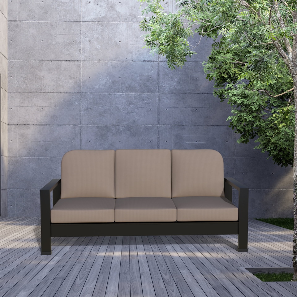 image 1 of Covers&All Outdoor 5 in Seat / Back Cushion with Highly Durable Cover Rite Fabric, 22 in W x 24 in L x 5 in Thick, Beige