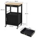 image 3 of Yaheetech Rolling Kitchen Cart W/Wheels
