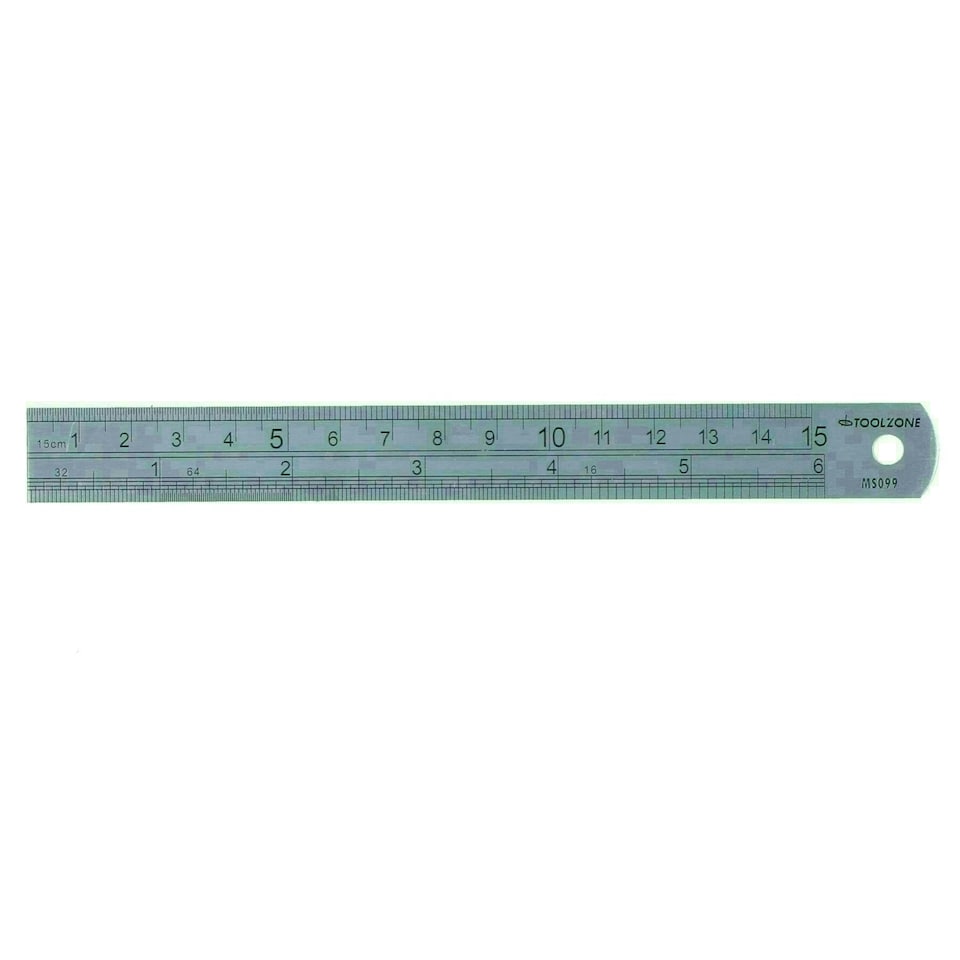 image 1 of Stainless steel ruler 6" / 150mm / straight edge / rule / measuring TE433