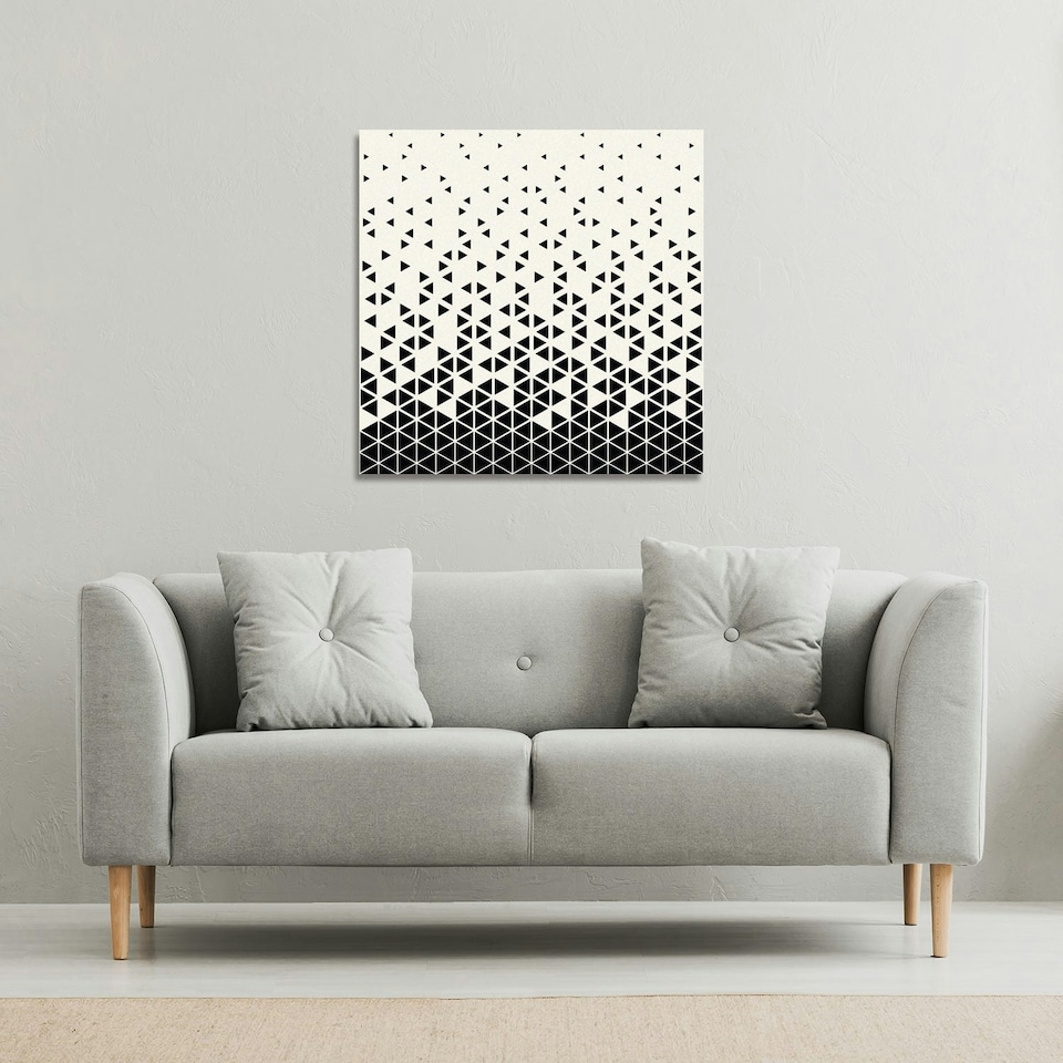 image 1 of Geometric Triangles (Canvas Print) 127 x 127 x 4cm