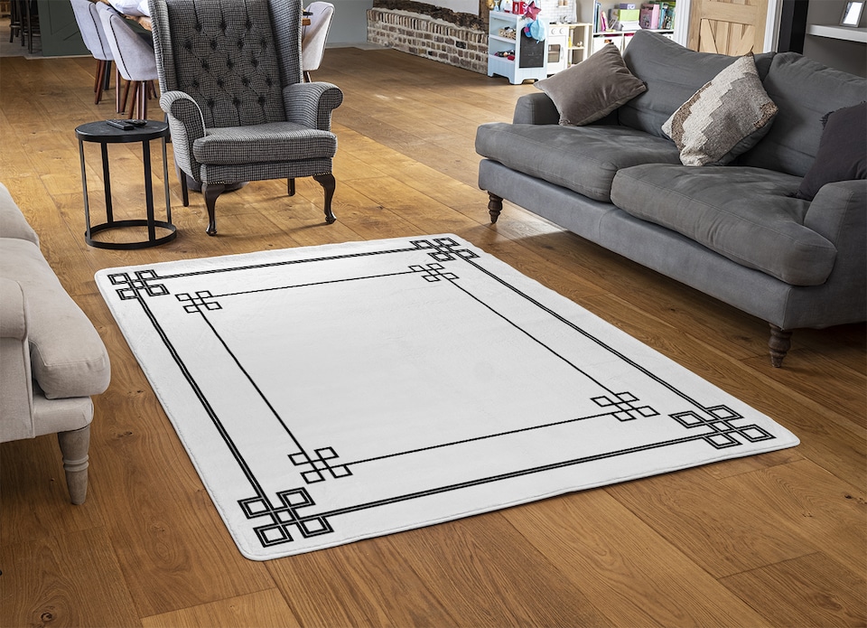 image 1 of Roman Style Ornamental Frame Rug | Multi