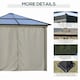 image 5 of Outsunny 3x3(m) Aluminium Hardtop Gazebo Canopy w/ Polycarbonate Top, Curtains
