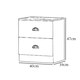 image 5 of FWStyle Esher 2 Drawer Bedside Table Matt White With Oak Top
