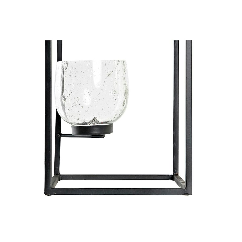 image 1 of Candleholder DKD Home Decor Crystal Black Transparent 18 x 18 x 76 cm Iron N/A