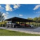 image 2 of Oslo 20 x 40 Feet Carport Kit - Black Structure Grey polycarbonate Panels - L607.5 x W596.5 x H240.5 cm