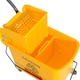 image 8 of HOMCOM 20L Compact Mop Bucket with Wringer and Handle, Mop Bucket on Wheels for Floor Cleaning, Separate Dirty and Clean Water, for Home, Flat, Yellow