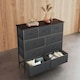 image 8 of Steel Frame Freestanding 9 Drawer Storage Cabinet, Storage Organizer for Bedroom Living Room - Grey