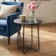 image 8 of Outsunny Metal Garden Side Table, 48 cm Round Outdoor Table | Grey | Dark Grey | 48 x 48 x 51 cm