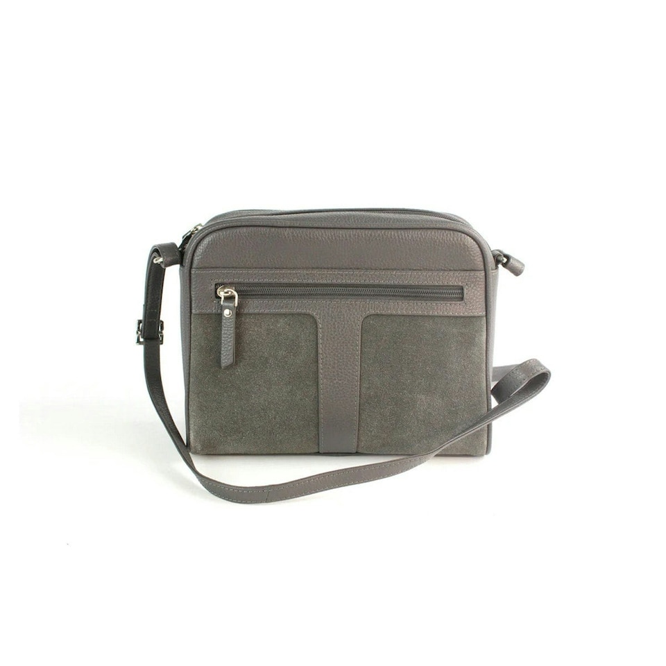 image 1 of Eastern Counties Leather Womens/Ladies Margot Suede Handbag - Dark Grey - One Size | Grey