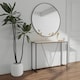 image 4 of Wooden Console Table Living Room Slim Display Shelf Hallway Entryway Furniture | Black | Oak