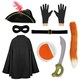 image 2 of Deluxe Cat Bandit Costume - with Sword, Face Paint, Tail, Gloves & Belt Black | One Size