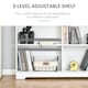 image 4 of HOMCOM Simple Modern 4-Compartment Low Bookcase w/ Shelves Cube
