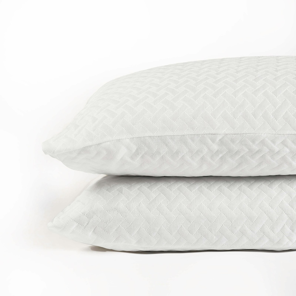 image 1 of OHS Cooling Protector Soft Breathable Washable Bed Pillow Cover White | One Size