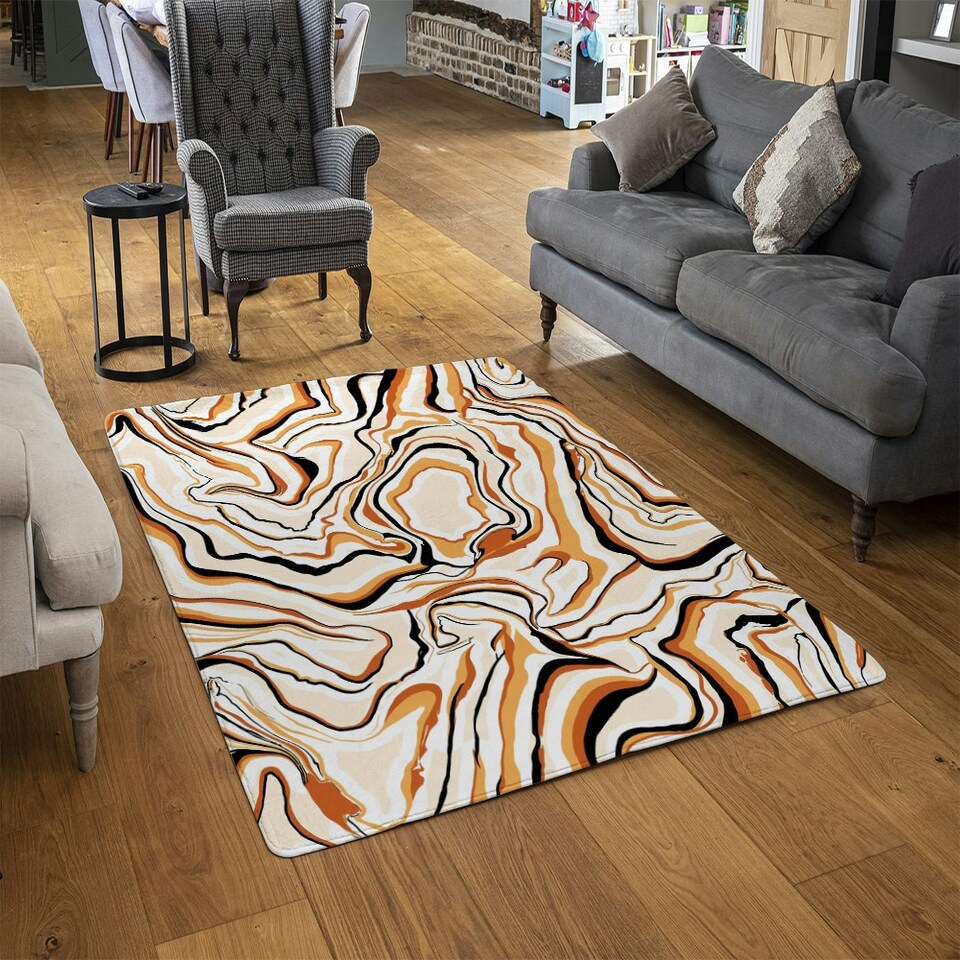 image 1 of Warm toned liquid marble (Rug) Multi | Medium: 80x150cm