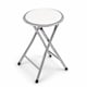 image 1 of White Padded Folding Breakfast Kitchen Bar Stool Seat | White
