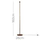 image 3 of ValueLights Modern Dark Wood Floor Lamp Base | Brown