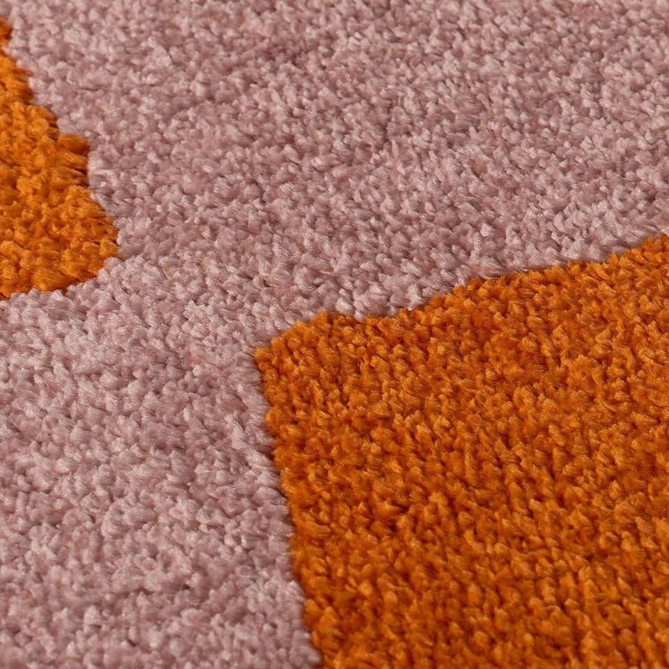 image 1 of The Rugs Joli Collection Chequered Soft and Dense Pile Living Room and Bedroom Floor Rug