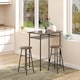image 2 of HOMCOM 3-Piece Dining Set with 2 Matching Chairs and 1 Table, Black