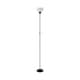 image 1 of ValueLights Dalby Black Single Uplighter Floor Lamp White Shade | Black