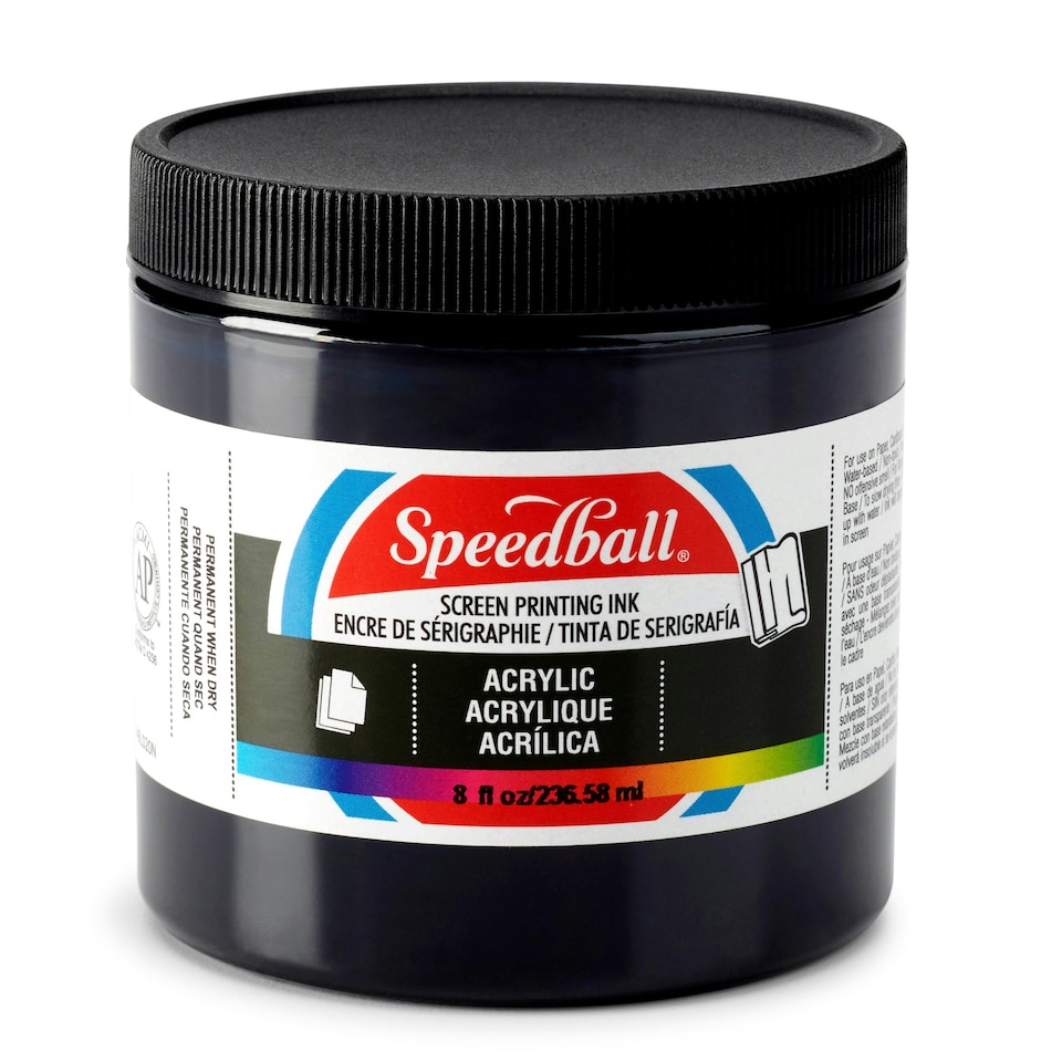 image 1 of Speedball Acrylic Screen Printing Ink, Black, 8oz