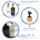 image 2 of Harbour Housewares Glass Dish Soap Dispenser - 500ml - Black