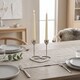 image 6 of Homescapes Dual Brass Heart Dinner Candle Holder – Polished Silver