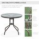 image 5 of Outsunny 6PC Garden Dining Set Outdoor Furniture Folding Chairs Table Parasol