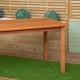 image 4 of Grasmere Outdoor 6 Person Rectangular Wooden Garden Patio Table