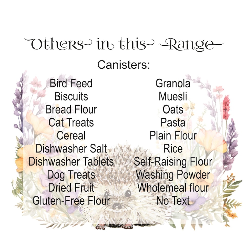 image 1 of Floral Hedgehog Dishwasher Tablets Storage Tin