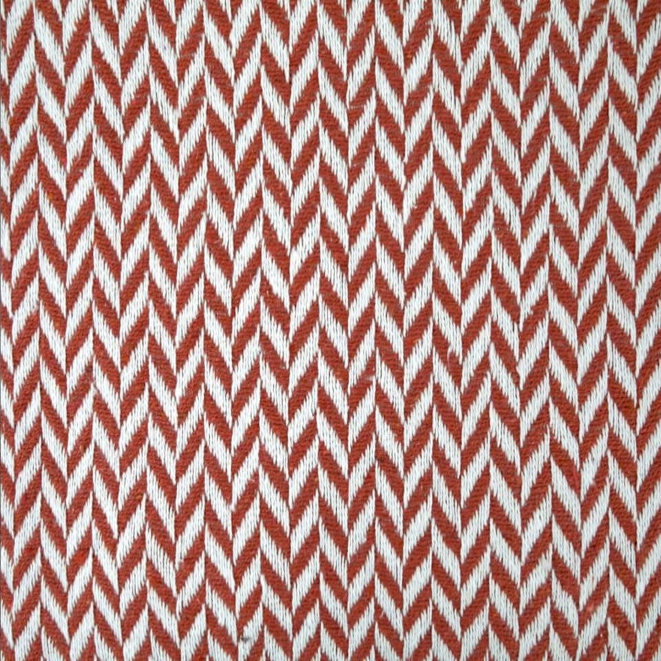 image 1 of Chevron Collection Recycled Cotton Throw in Orange (70" x 100") | Orange | Orange