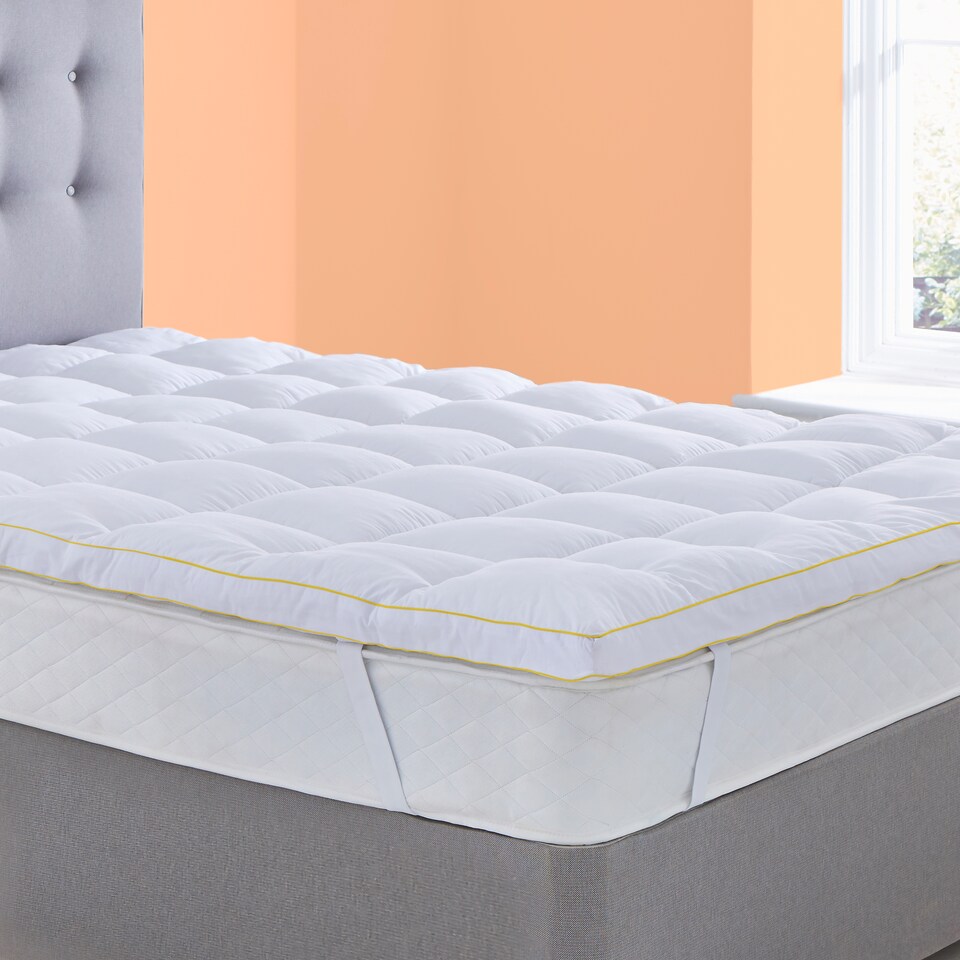image 1 of Snug Deeply Dreamy Extra Deep Mattress Topper, 10 cm Thick | White | 1