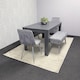 image 2 of Kosy Koala Modern Dark Grey Dining Table Set with 2 Grey Velvet Chairs And 2 Grey Benches