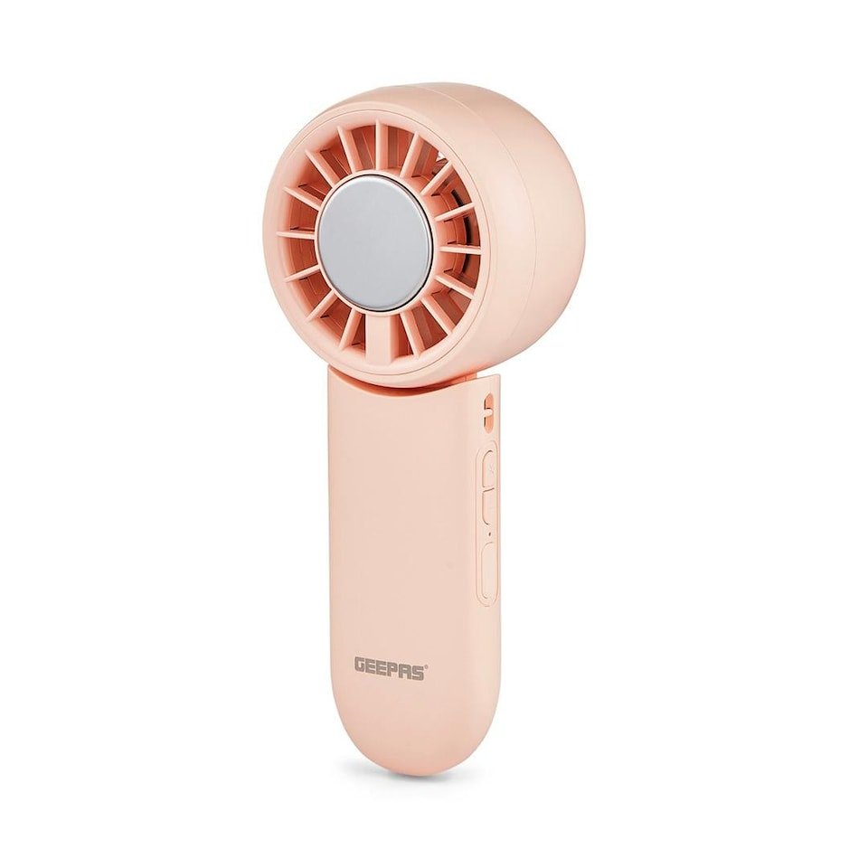 image 1 of GEEPAS Mini Foldable Portable Handheld USB Fan - Pink