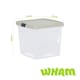 image 5 of Wham Clip 5x 14L Square Plastic Storage Boxes with Clip Lock Lids. Ideal for Home, Office, Toys & More - Clear/Stone | Cream | Stone | 5