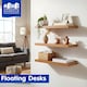 image 2 of Harbour Housewares 60cm Floating Wall Shelf - Photo Gallery Bookshelf Wall Shelves for Storage & Display | Black | Black | 3