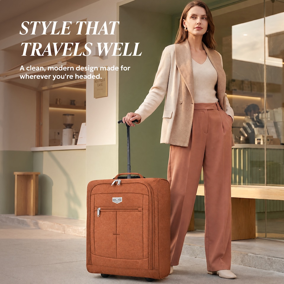 image 1 of Lugg Single Trolley Soft Cabin Bag 45x36x20cm Lightweight Hand Luggage